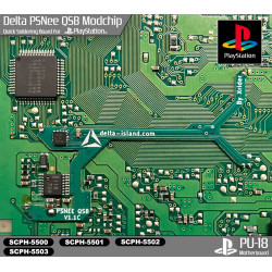 Delta PSNee QSB PS1 Modchip Puce PU-18 PU18 SCPH-5501 SCPH-5502 SCPH-5503 SCPH-5552