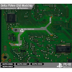 Delta PSNee QSB PS1 Modchip Puce PU-18 PU18 SCPH-5501 SCPH-5502 SCPH-5503 SCPH-5552